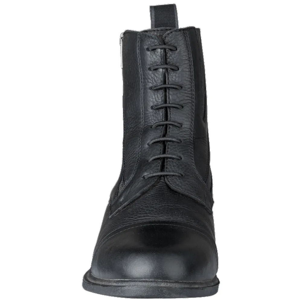 Newcastle Jodhpur Lace stivali equitazione pelle neri