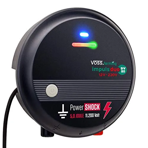 VOSS.farming Duo DV80 elettrificatore recinto 12V kit solare 35W 5J