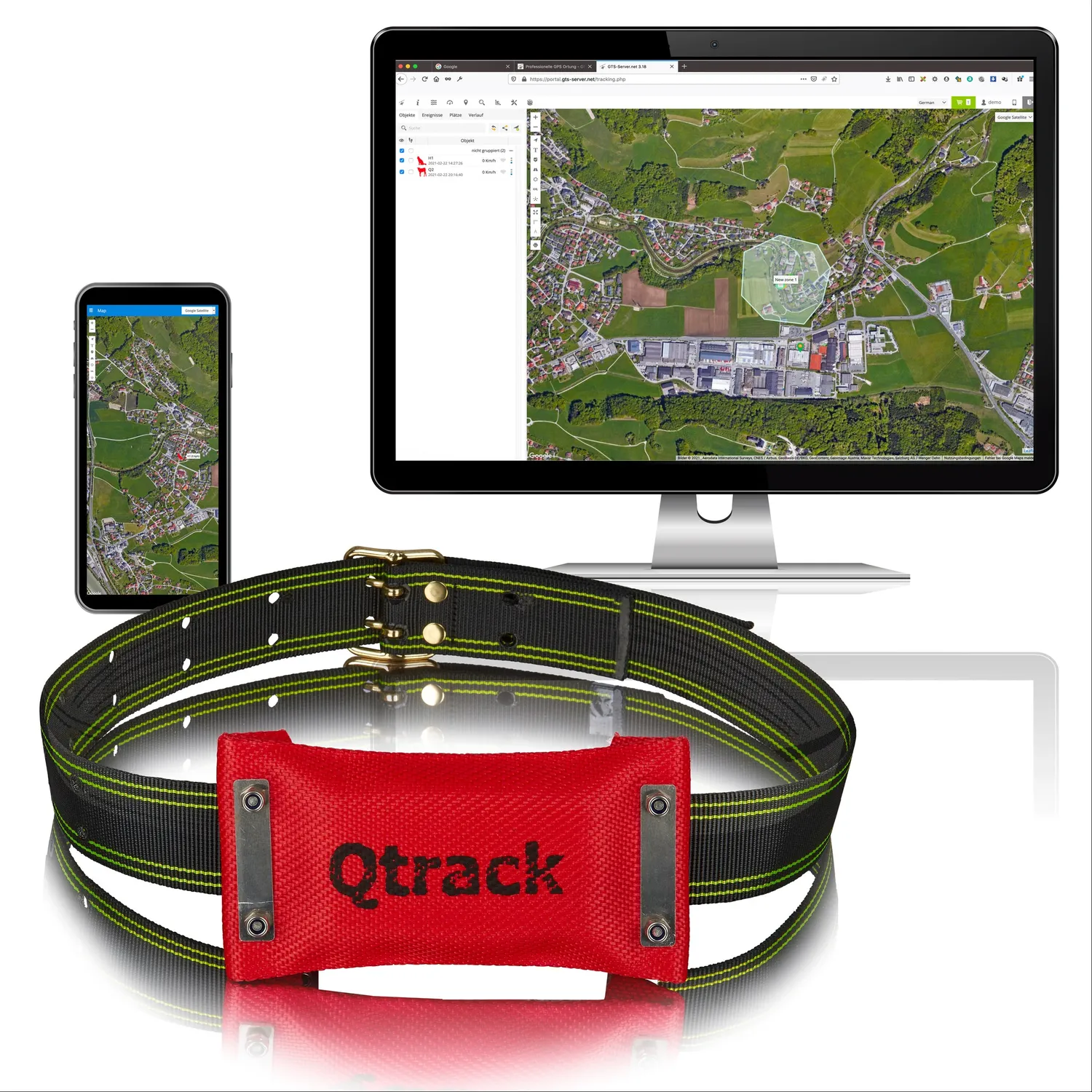 QTrack Q4 localizzatore GPS bestiame con ricarica wireless