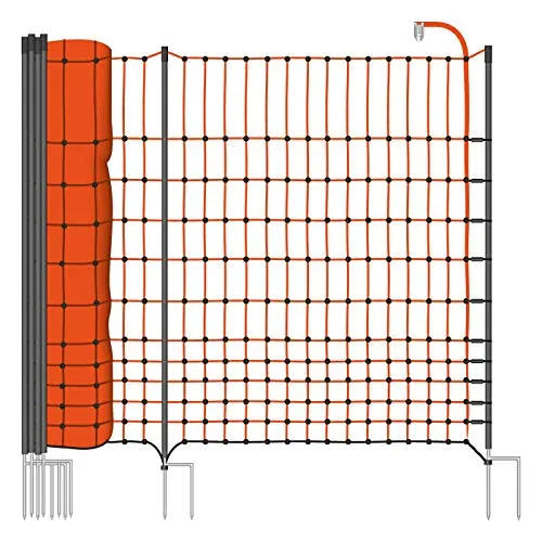 VOSS.farming farmNET+ Premium Rete Pollame 50 m 112 cm Arancione 20 Pali