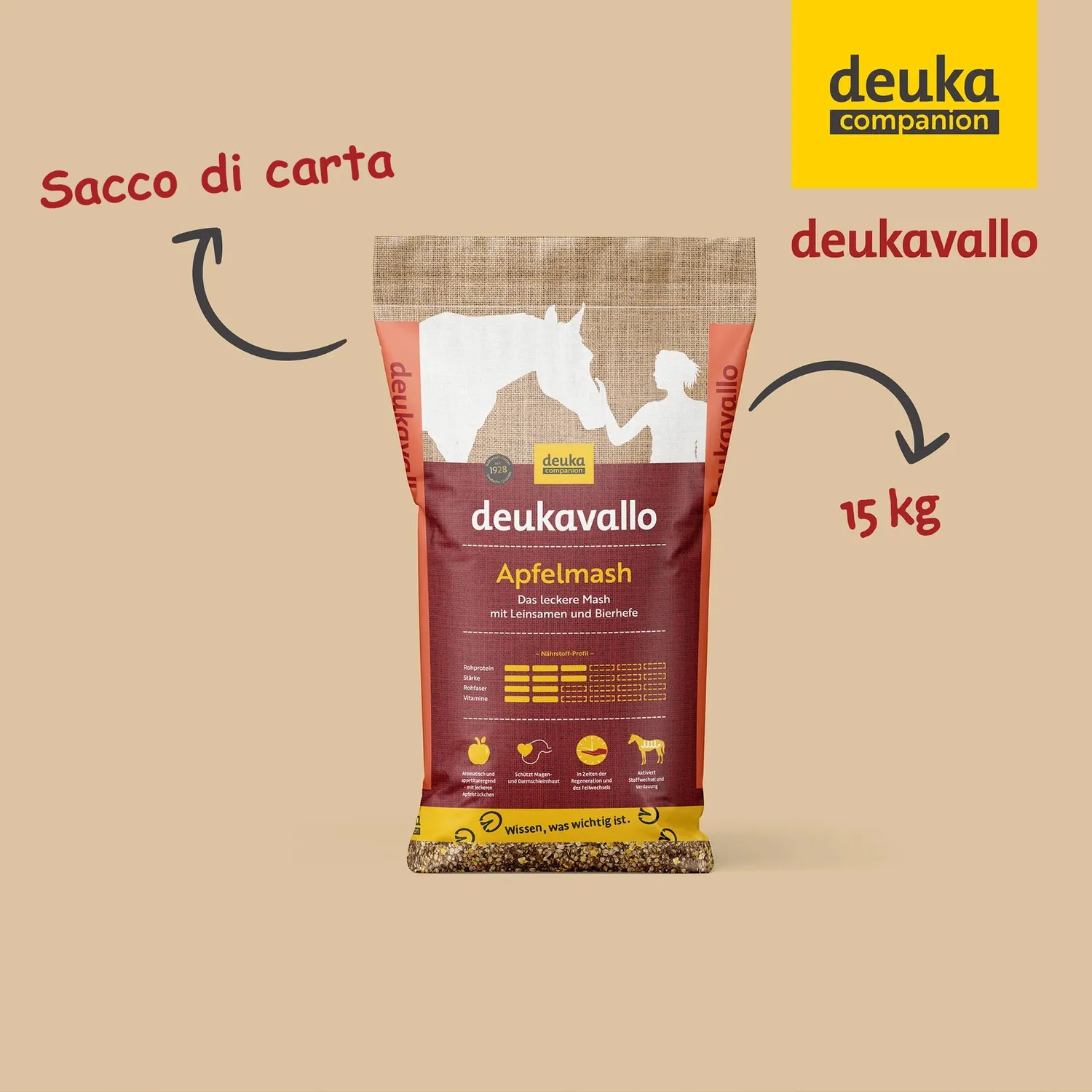 Deukavallo Apfelmash mash cavalli 15 kg mela
