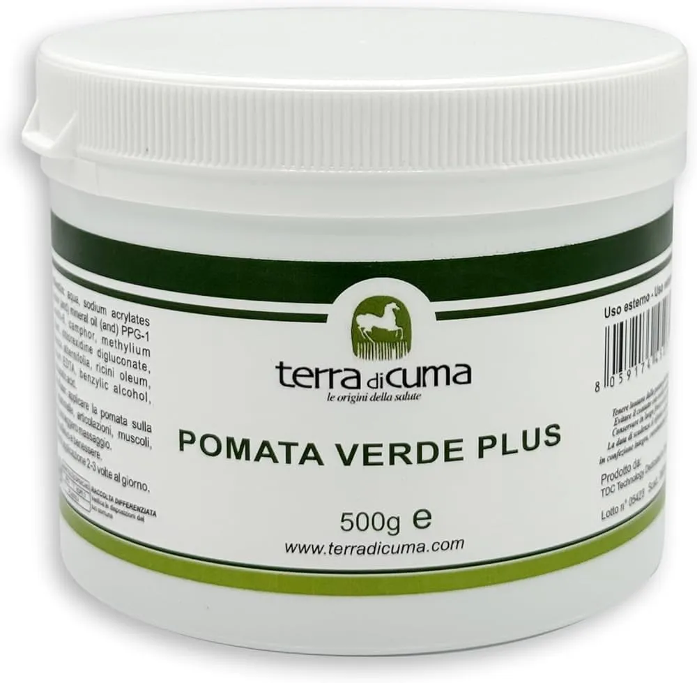 Terra di Cuma Pomata Verde Plus pomata cavalli 500g lenitiva