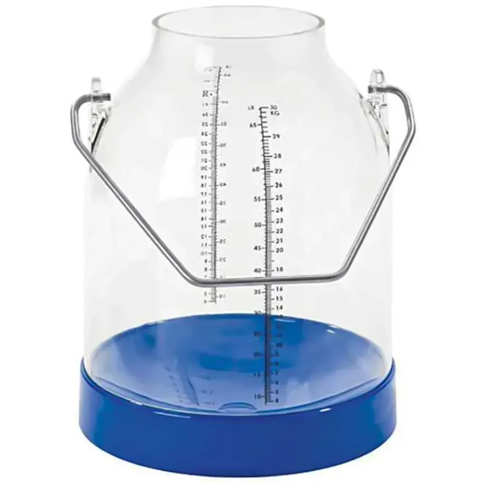 Beikircher secchio latte graduato 30 litri policarbonato blu