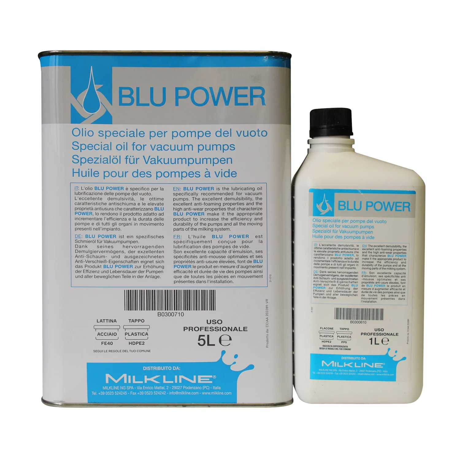 Blue Power Olio per Mungitrice Pompe 1 L Minerale
