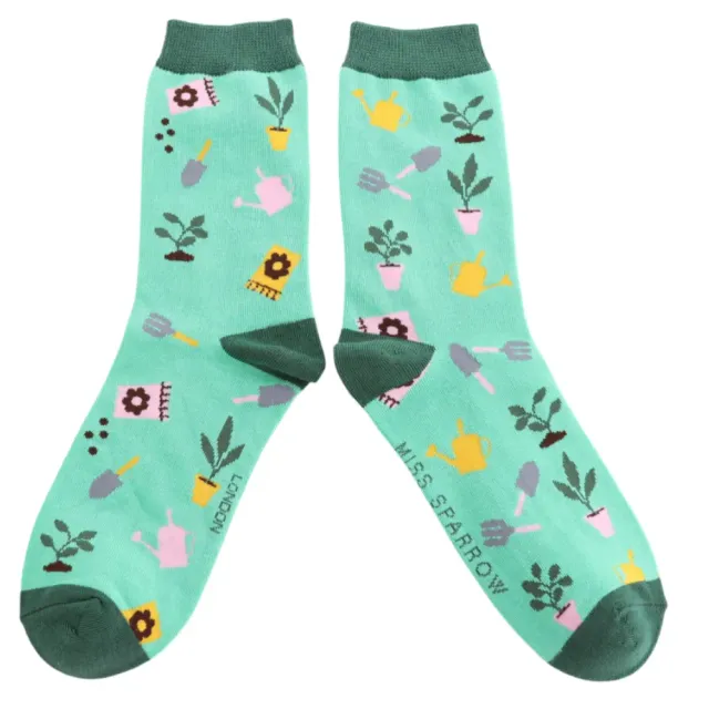 Miss Sparrow Garden calze bamboo donna fantasia