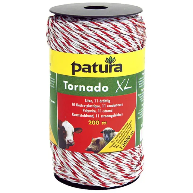 Beikircher Grünland Tornado XL corda recinto 400 m bianco-rosso rame