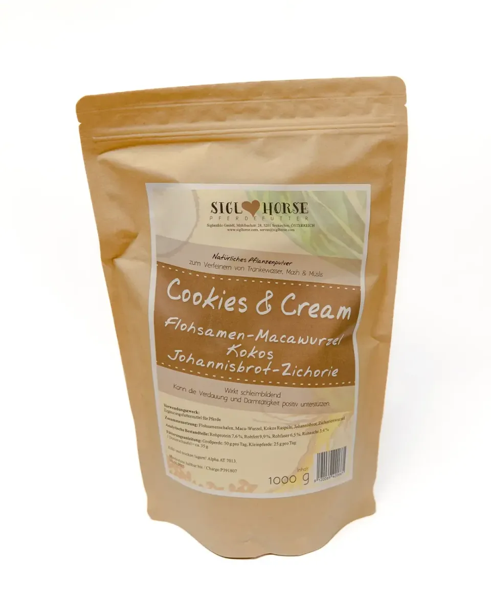 Siglhorse Cookies & Cream integratore cavalli con maca e cocco
