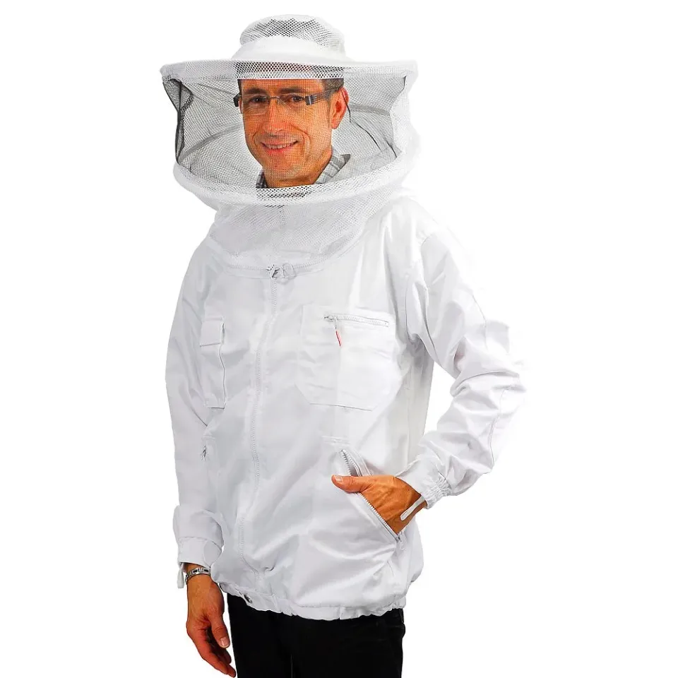 Bieno Protect camicia apicoltore bianca L velo staccabile