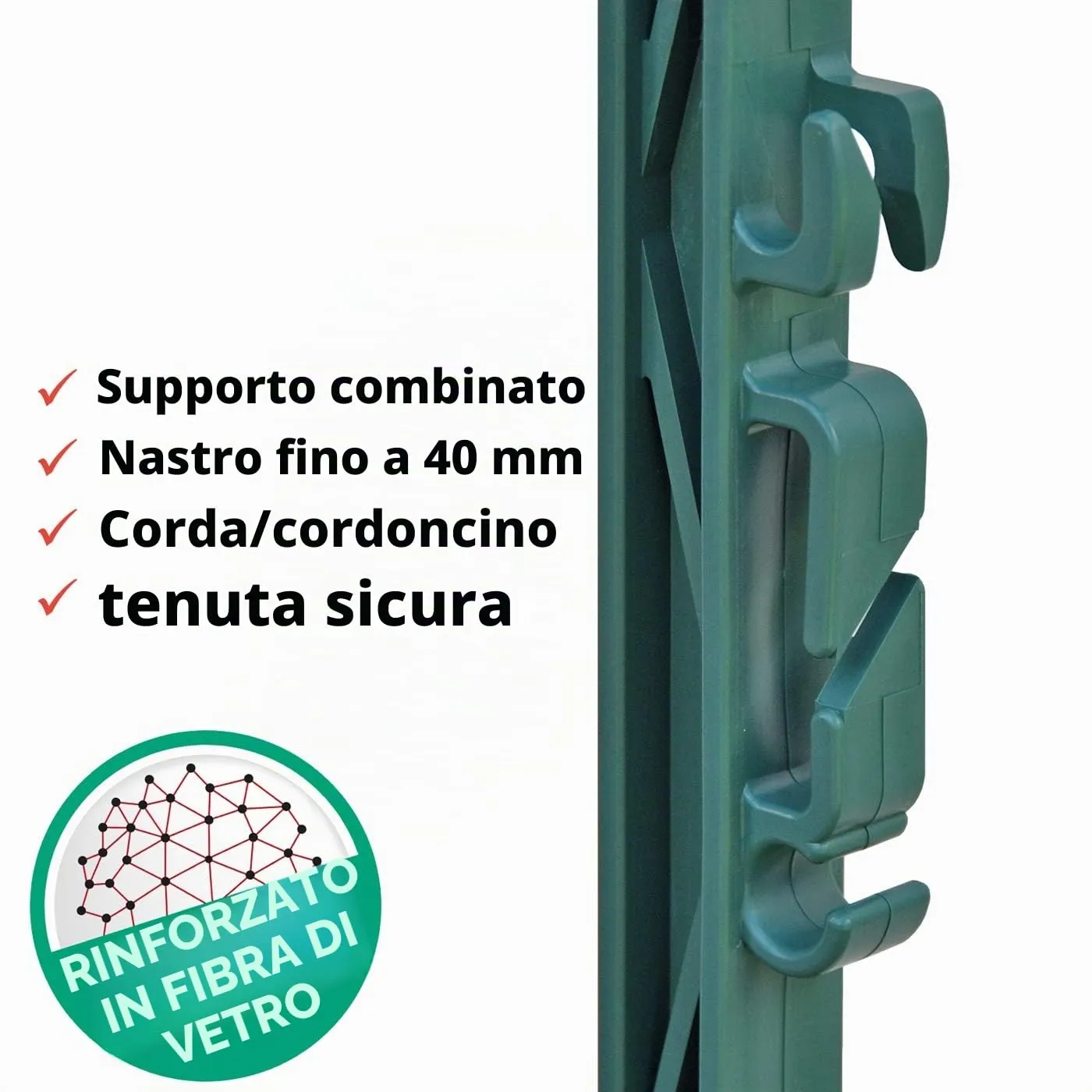 Voss.farming paletti recinto elettrico 157 cm verdi 20 pz