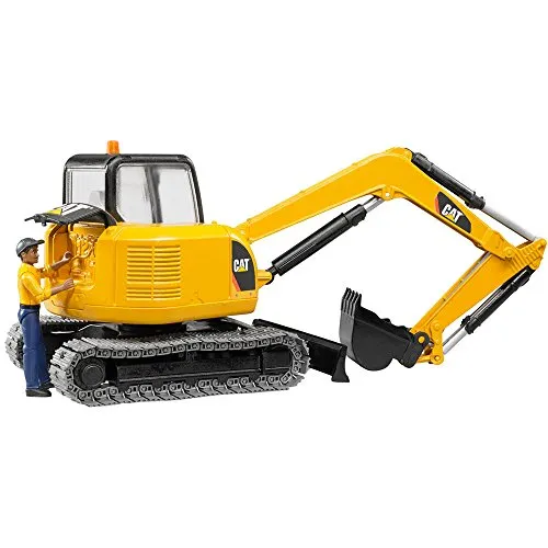 Bruder Cat Mini Escavatore Cingolato con operaio cabina girevole