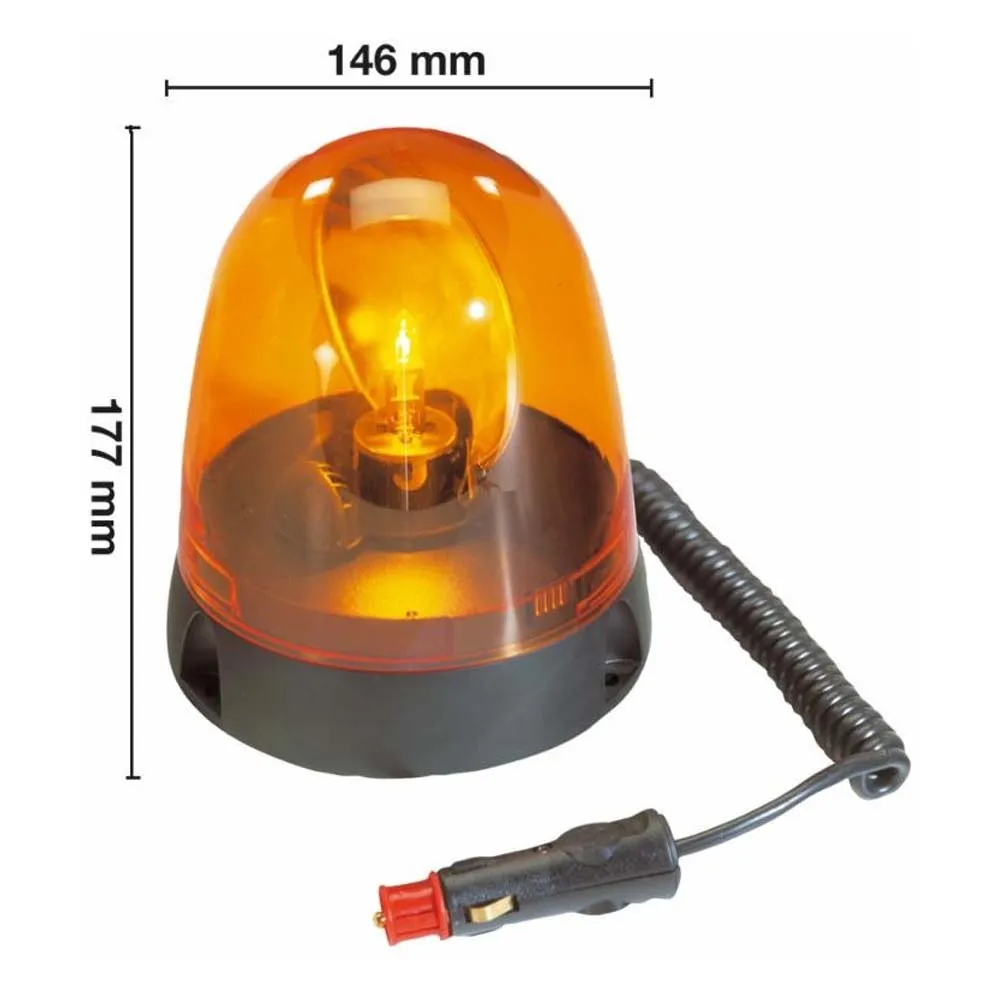 Beikircher Grünland lampeggiante arancione 12V base magnetica cavo