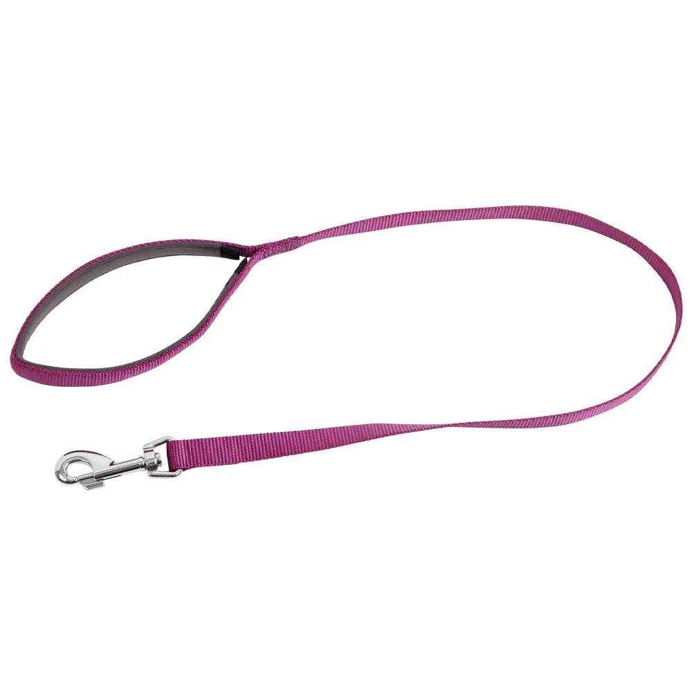 Miami guinzaglio cane nero 100cm nylon maniglia morbida