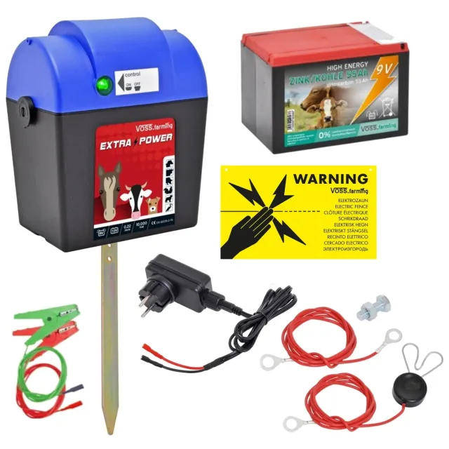 VOSS.farming Extra Power elettrificatore recinto 9V/12V/230V set