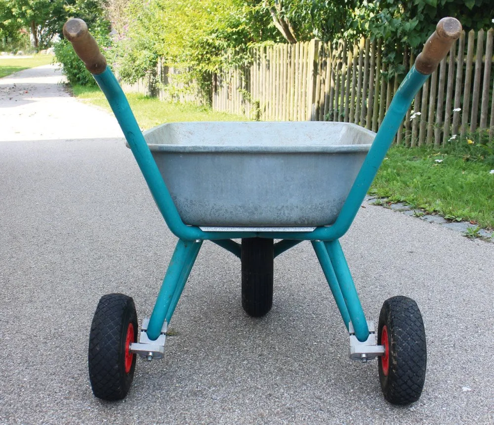 Beikircher Grünland Ruote Appoggio Carriola 25 cm Nere Coppia