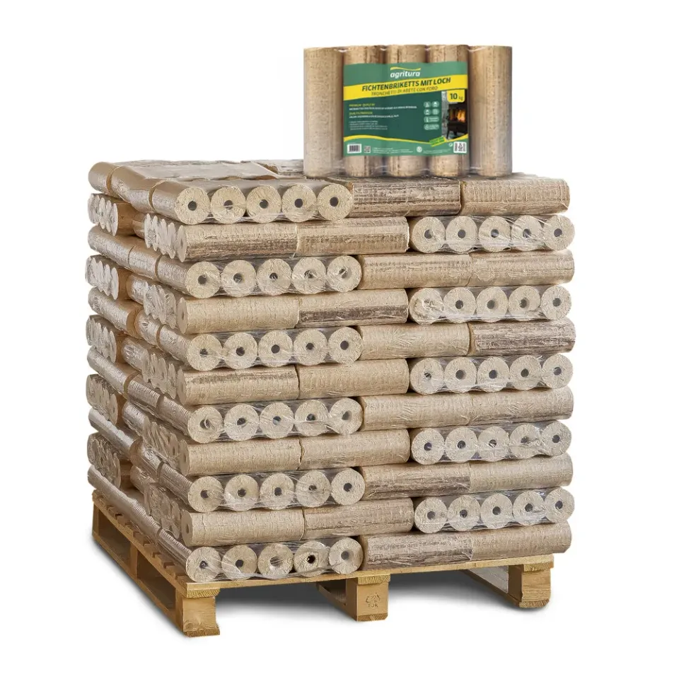 Agritura tronchetti abete forati bancale 100 cartoni 10 kg