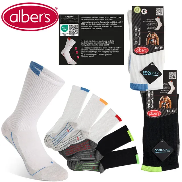 Alber's Sport Performance calzini equitazione Coolmax 39-42