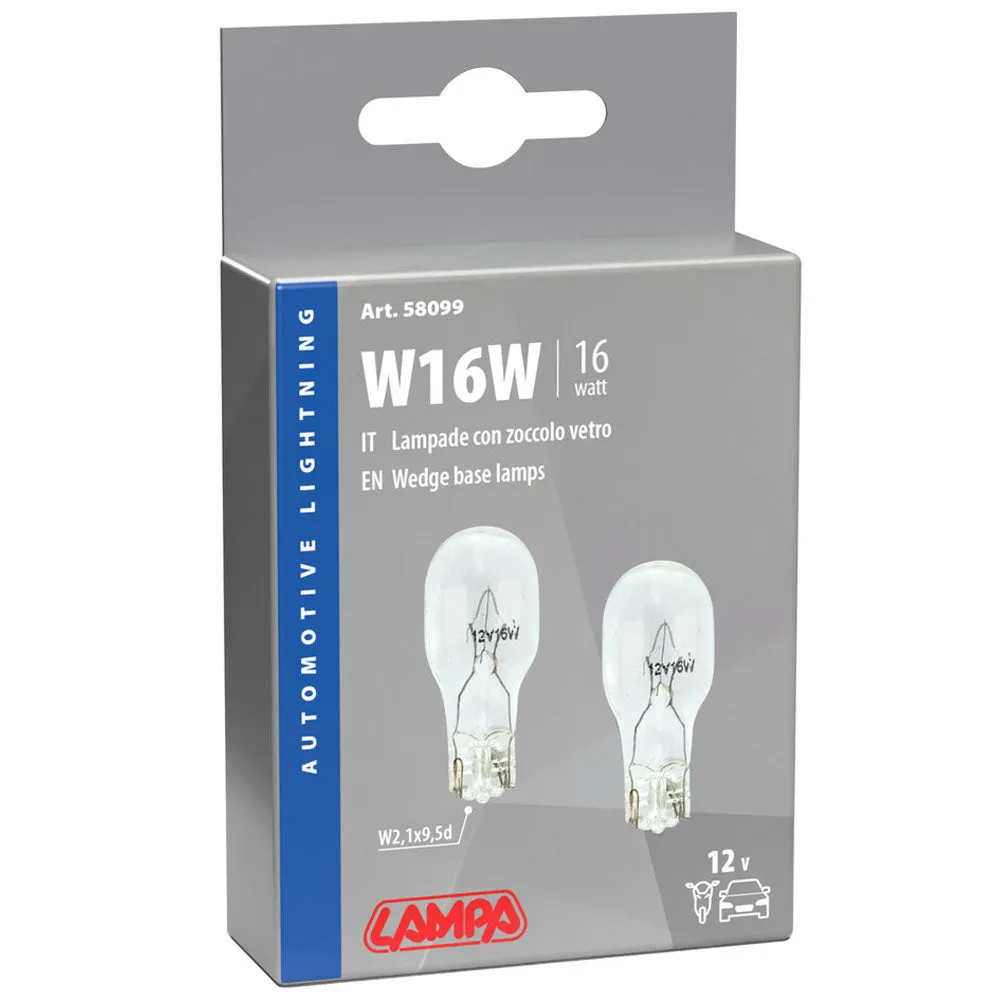 Beikircher Grünland lampadina W16W 12V vetro W2.1x9.5d