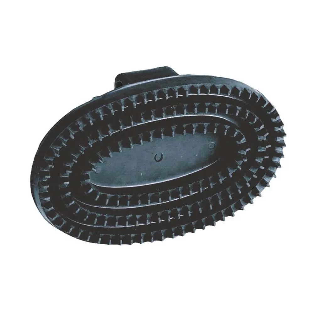 Beikircher striglia gomma ovale cavallo rossa 15cm
