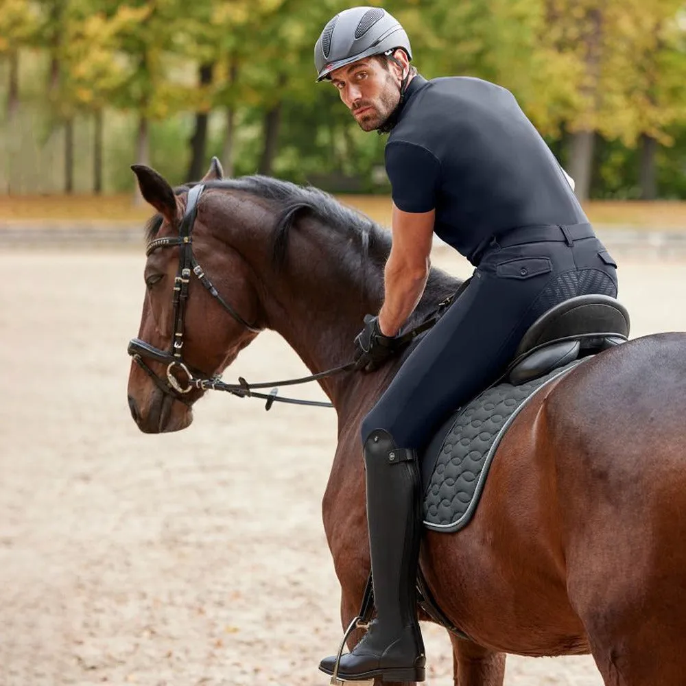 E.L.T. Marc pantaloni equitazione uomo neri silicone