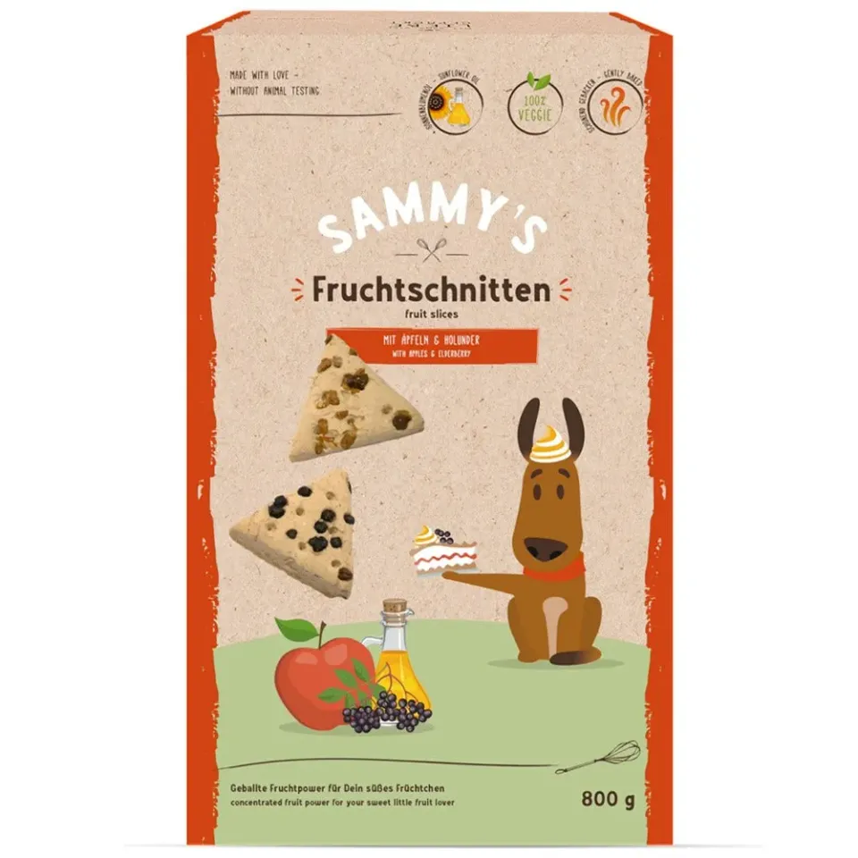 Bosch Sammy's Fruchtschnitte Snack Cane mela-sambuco