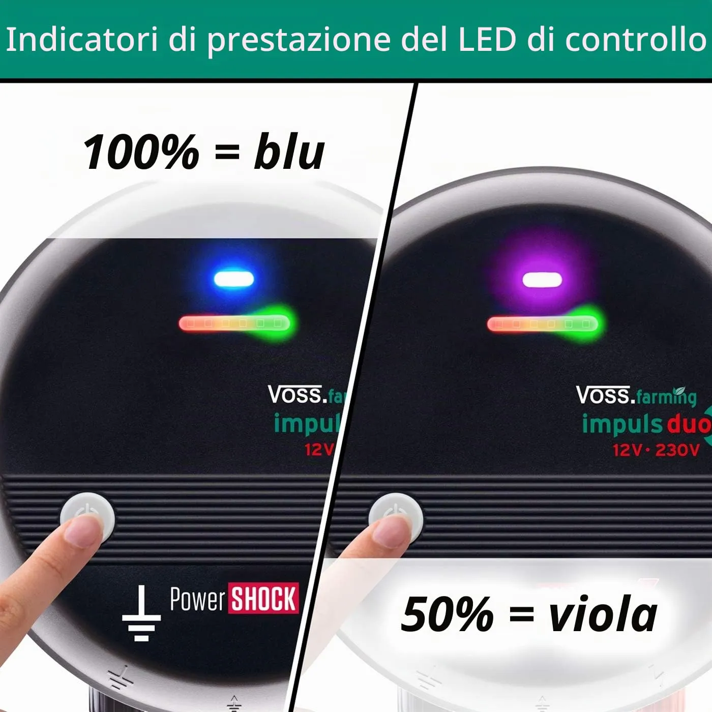 VOSS.farming Impuls Duo DV80 elettrificatore 12V/230V 11.200 V
