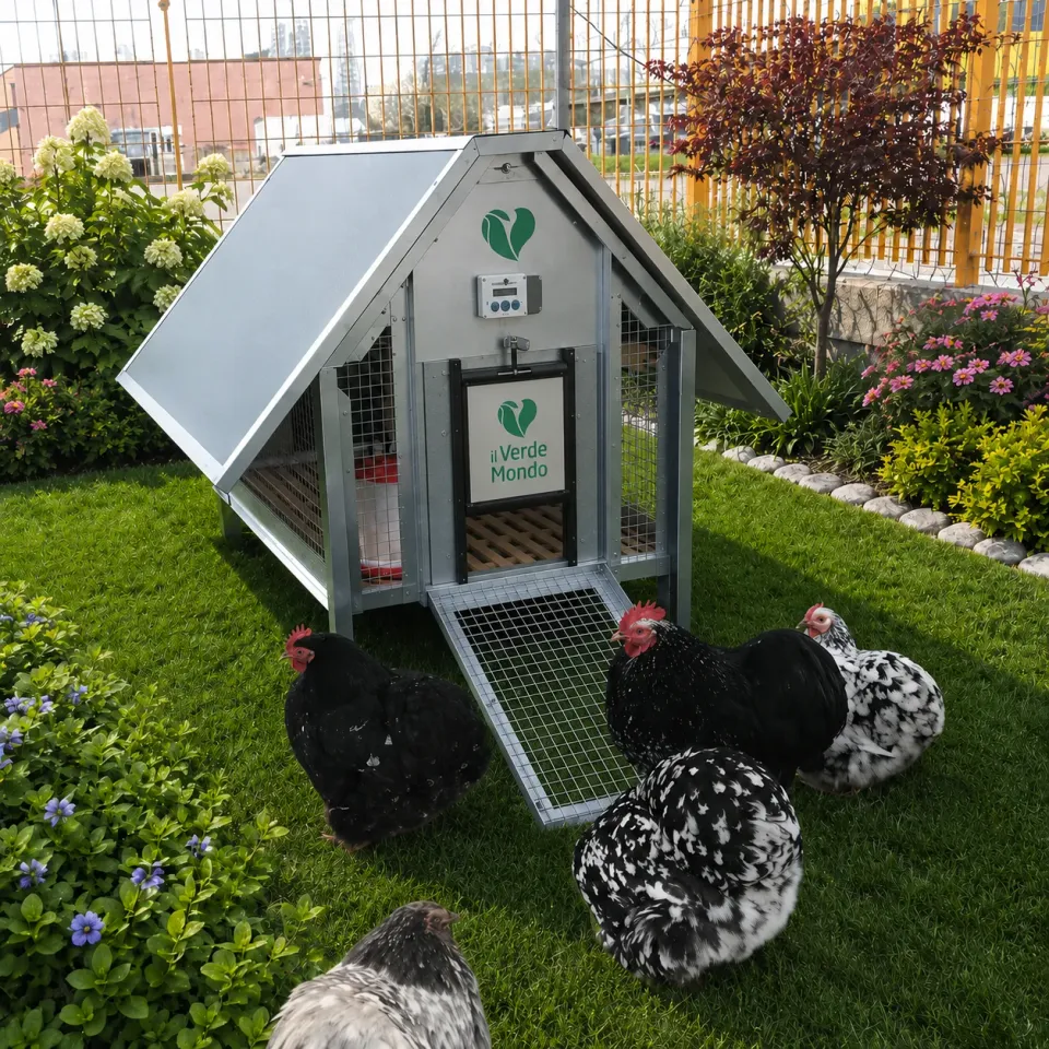 Il Verde Mondo pollaio coibentato ferro 5 galline antipredatore