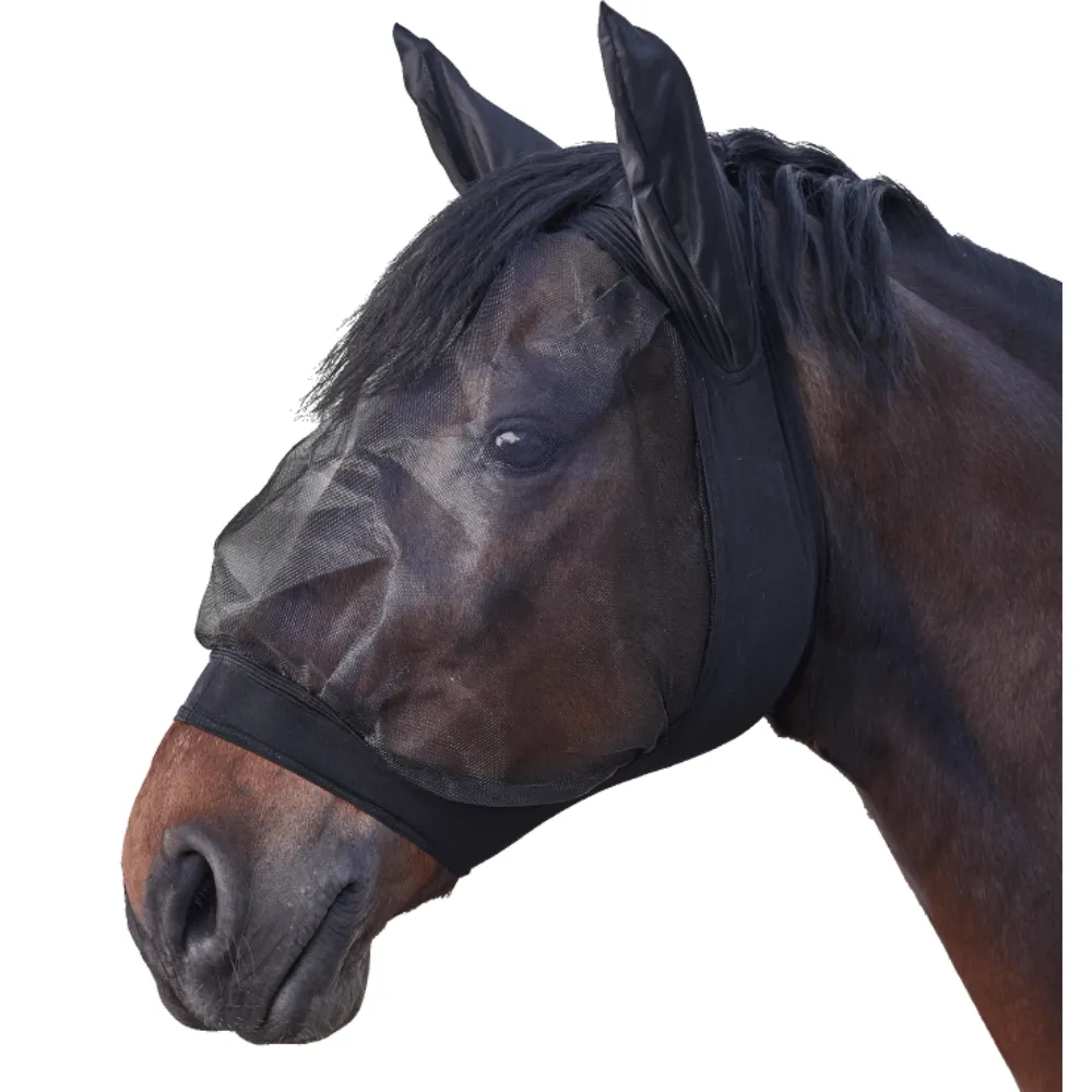 Skinny Fly Mask maschera antimosche cavallo nera Full
