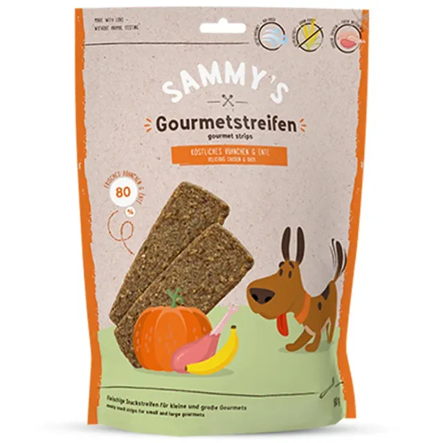 Bosch Sammy's Gourmet Strips snack cane pollo e anatra grain free