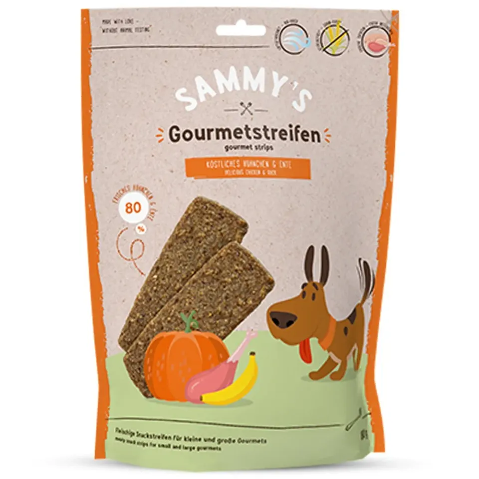Bosch Sammy's Gourmet Strips snack cane pollo e anatra grain free