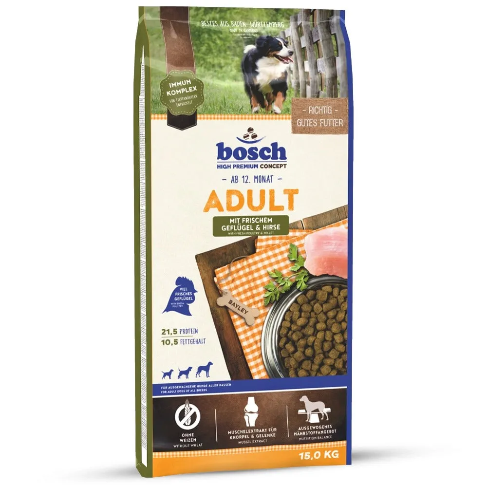 Bosch Adult Pollo e Miglio Crocchette Cane 1 kg Senza Frumento