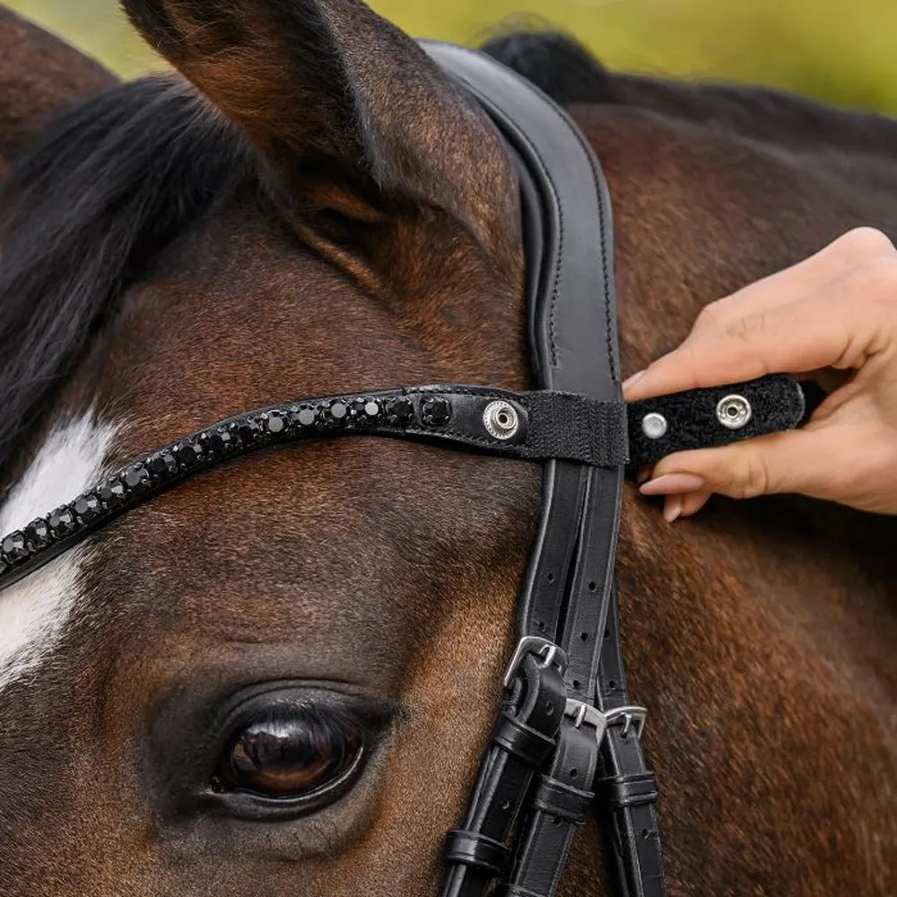 Beikircher Grünland X-Line Shine frontale cavallo nero Cob strass