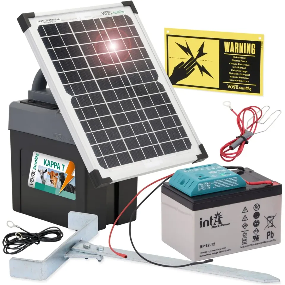 VOSS.farming Kappa 7 Solar elettrificatore 12 W completo