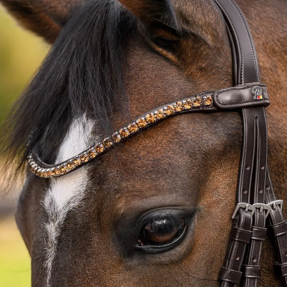 Waldhausen X-Line Shine frontalino marrone cob con strass