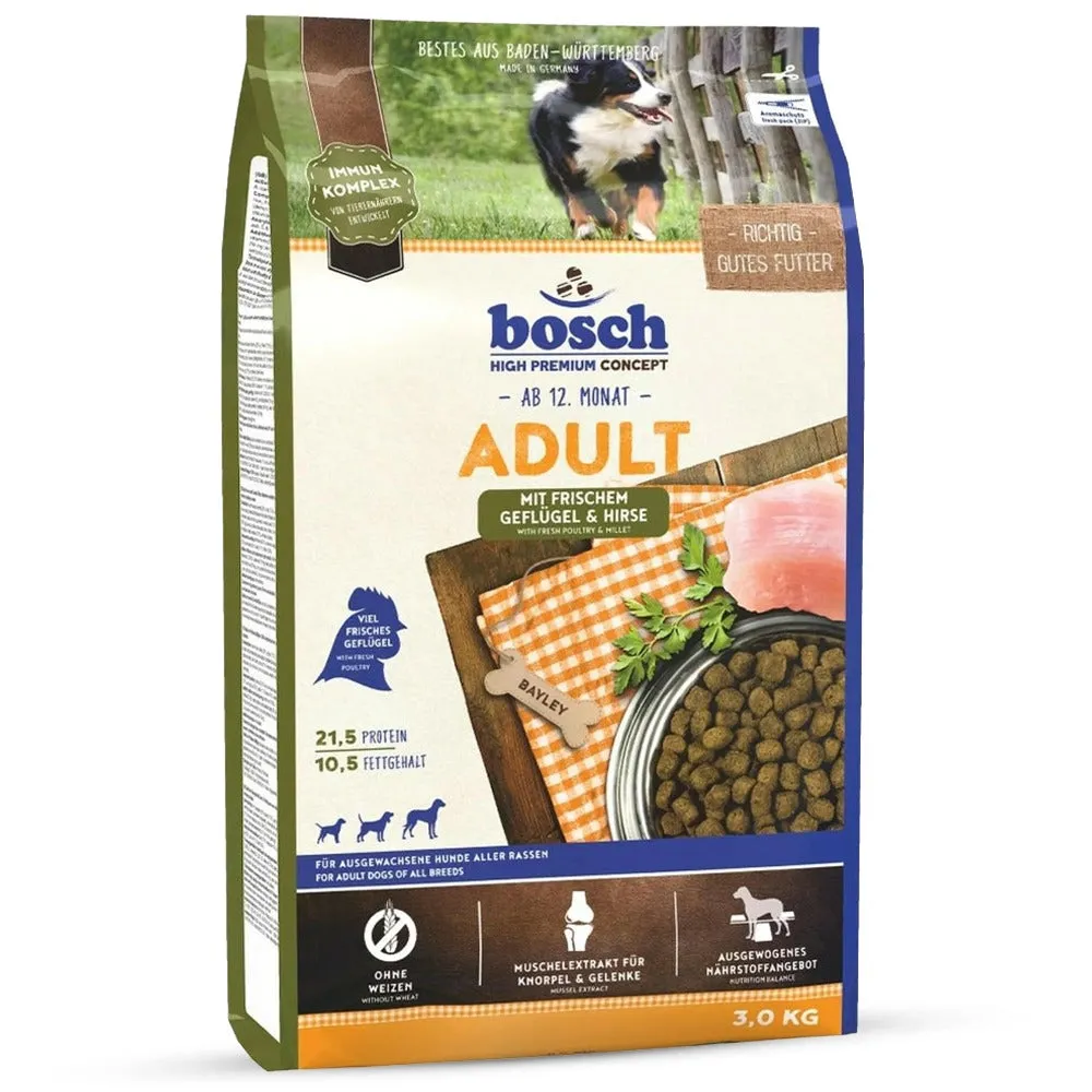 Bosch Adult Pollo e Miglio Crocchette Cane 1 kg Senza Frumento