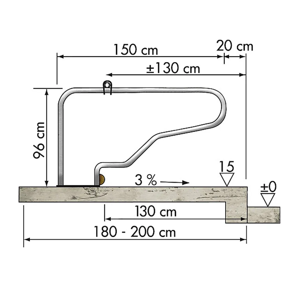 Beikircher Classic Divisorio Cuccetta Stalla 1,5 m Acciaio