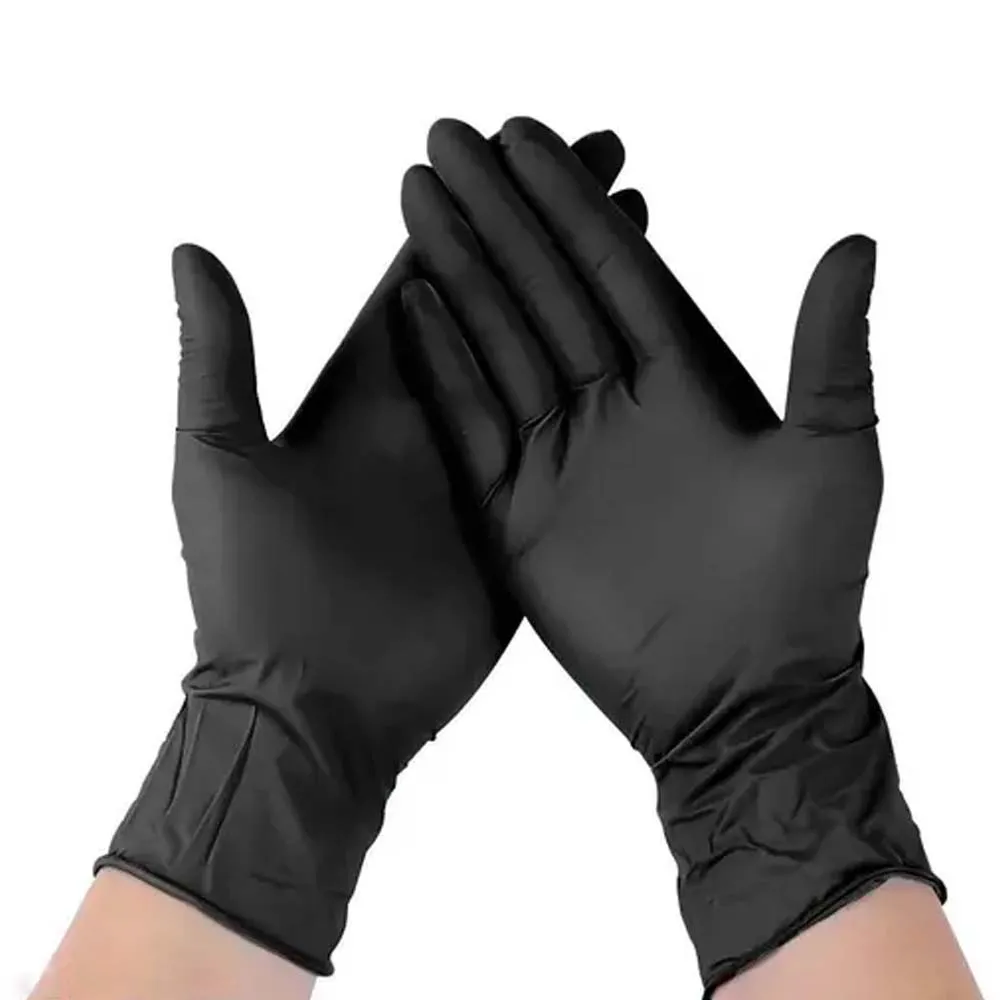 Beikircher Grünland guanti nitrile neri 30cm 50 pezzi senza lattice