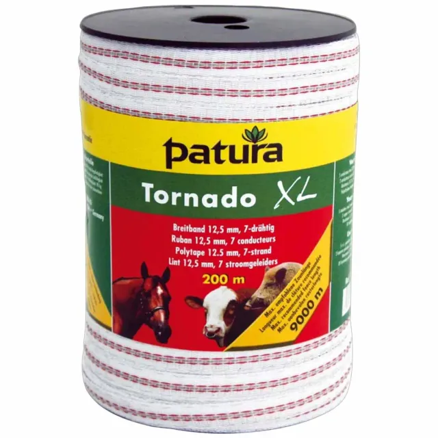 Tornado XL nastro recinzione 12,5 mm 200 m bianco rosso