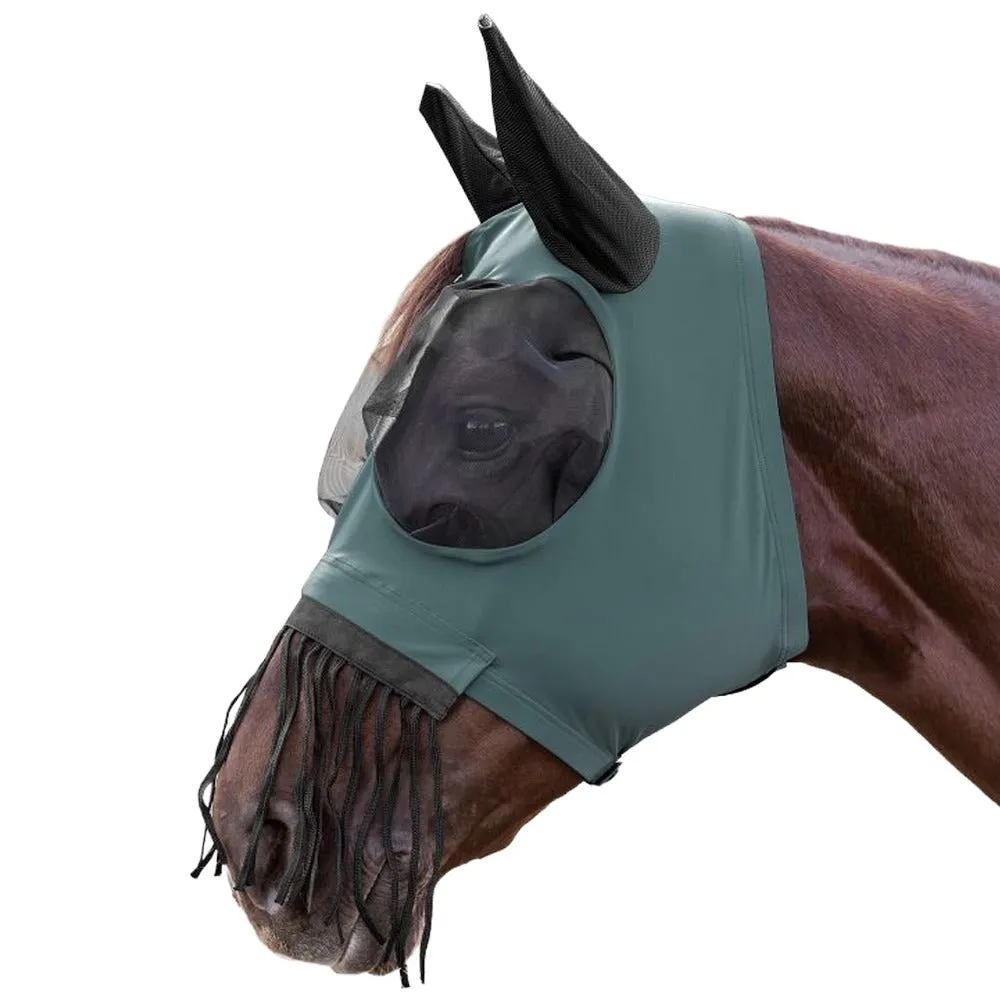Puck maschera antimosche cavallo con frange naso elastica
