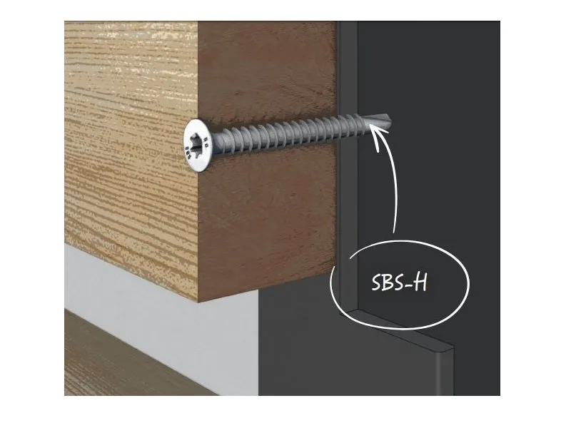 Beikircher SBS viti legno-metallo 6,3x60 mm 100 pz acciaio