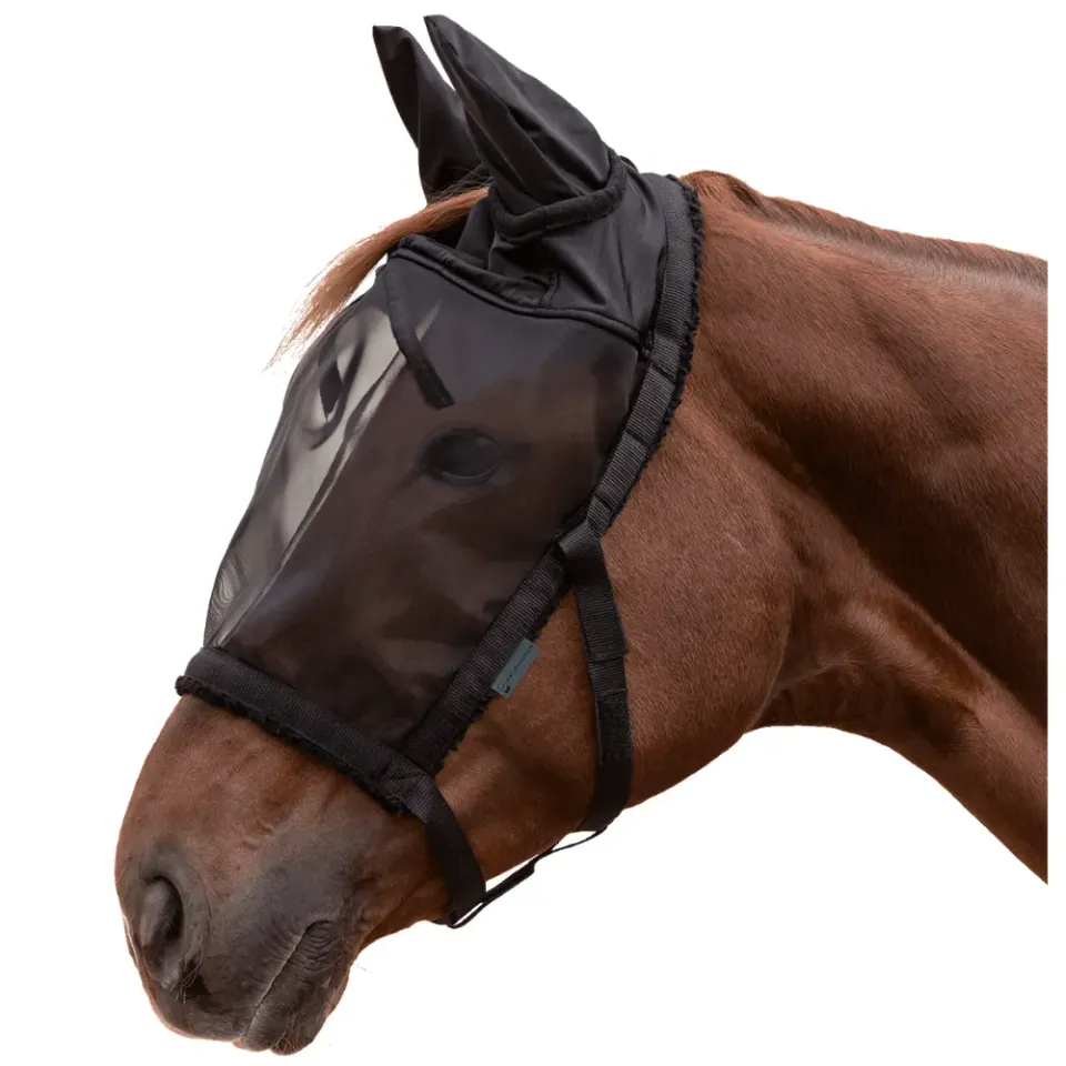 Covalliero cavezza pascolo con maschera antimosche leggera