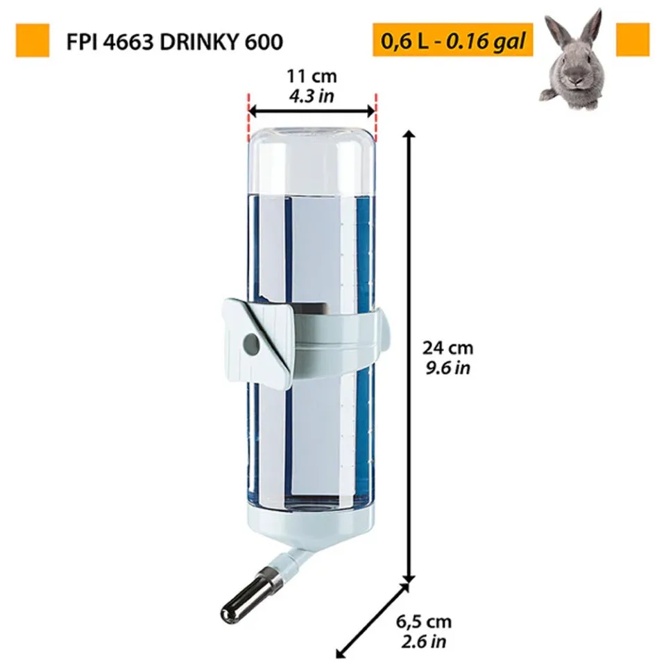FPI Drinky 600 beverino gabbia 600 ml beccuccio acciaio