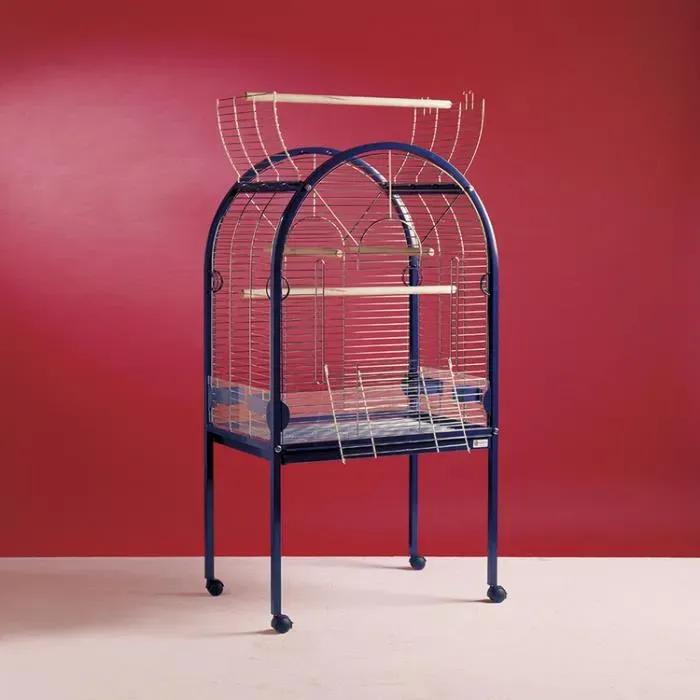 Il Verde Mondo Poll gabbia pappagalli blu 85x55 con ruote