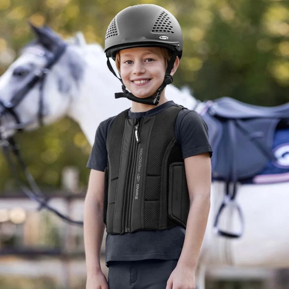 Beikircher Grünland SWING P24 Pro Paraschiena Equitazione Bambino M nero
