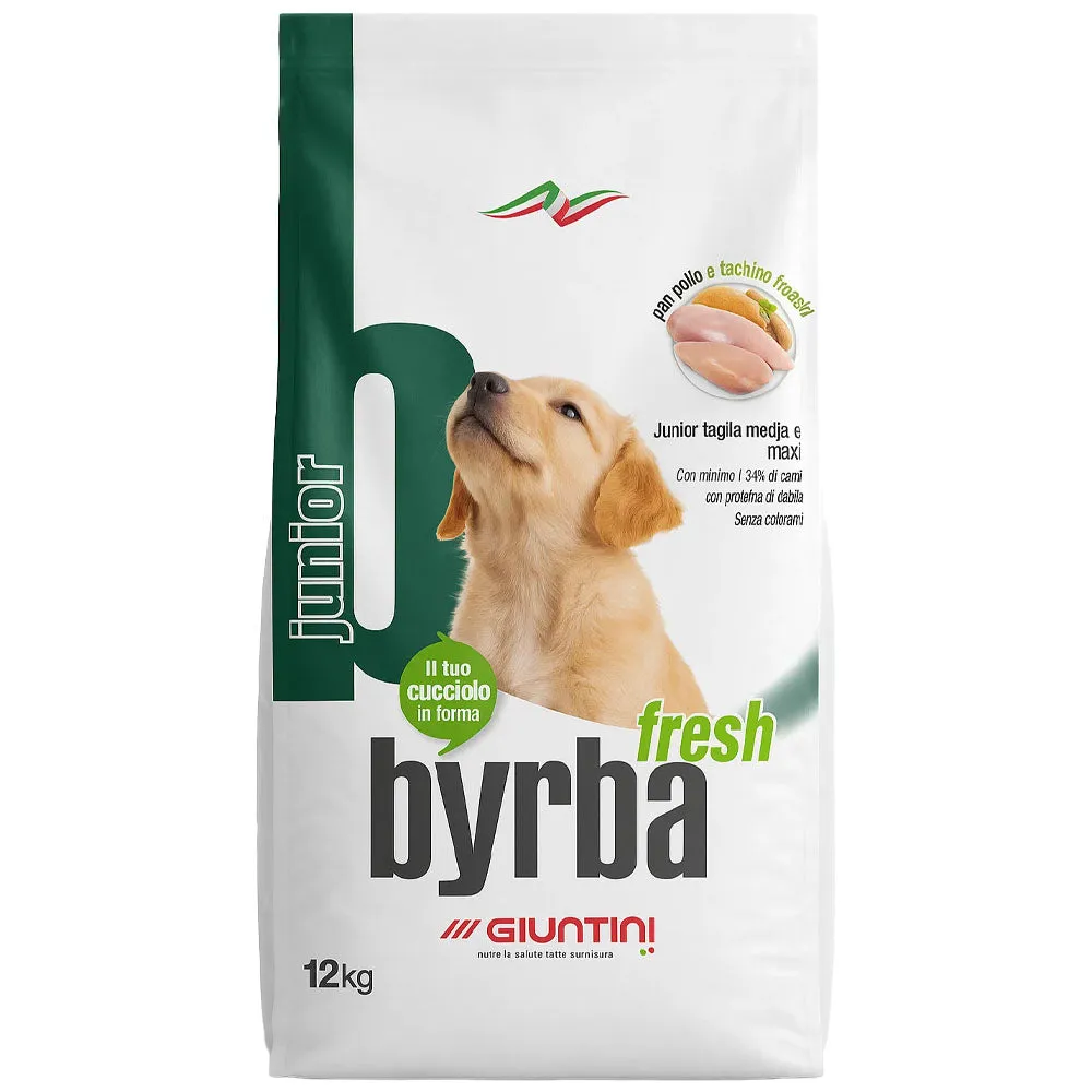 Byrba Fresh Junior crocchette cuccioli 12kg pollo tacchino
