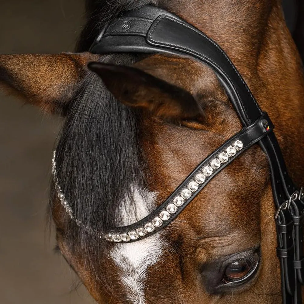 X-Line Evermore testiera cavallo Full nera cristalli