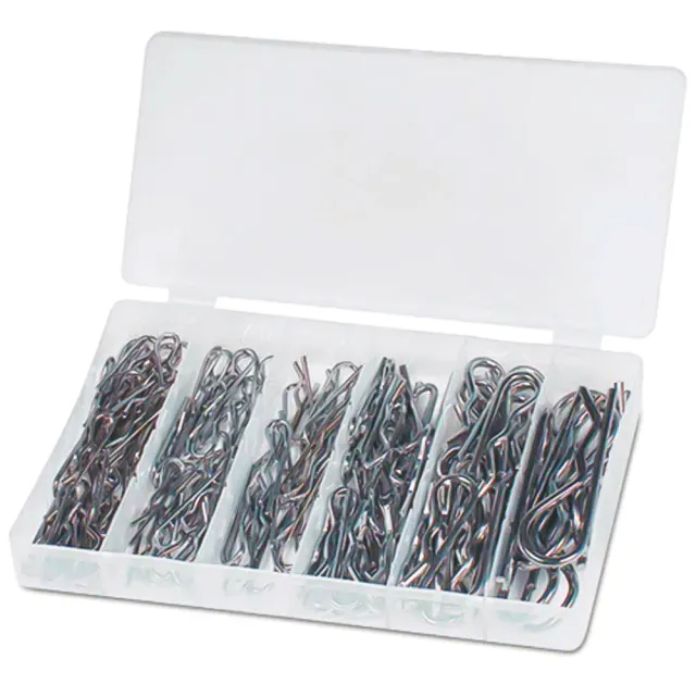 Set 150 molle fermagli zincati assortiti 6 misure clip