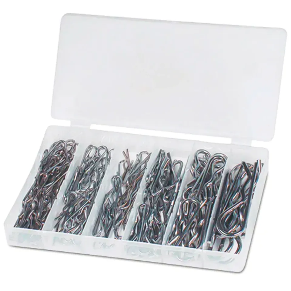 Set 150 molle fermagli zincati assortiti 6 misure clip