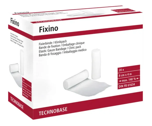 Fixino benda elastica garza veterinaria bianca 8 cm 20 pezzi