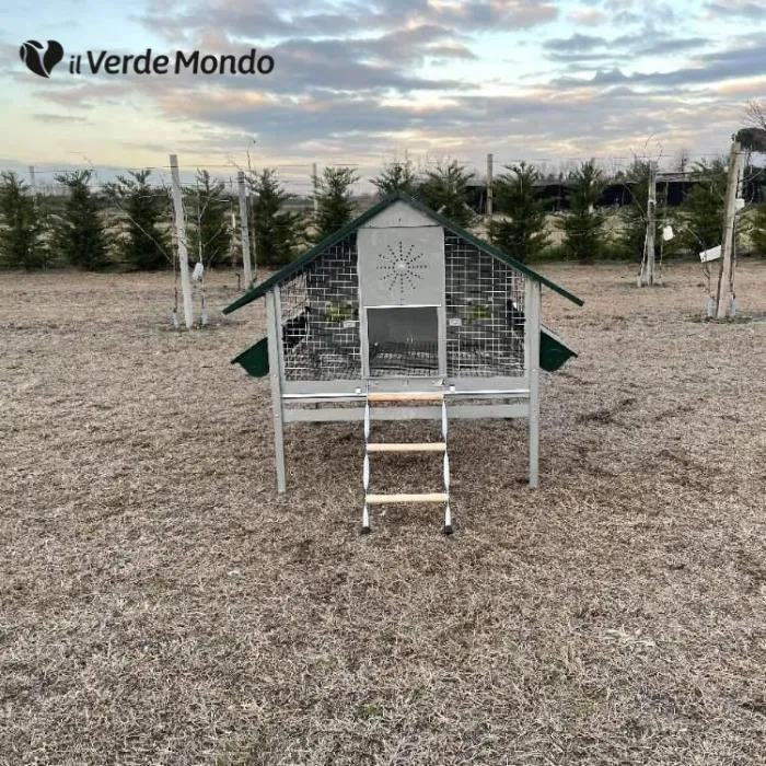 Il Verde Mondo Bantam Pollaio Ferro con Vassoio 4-6 Galline