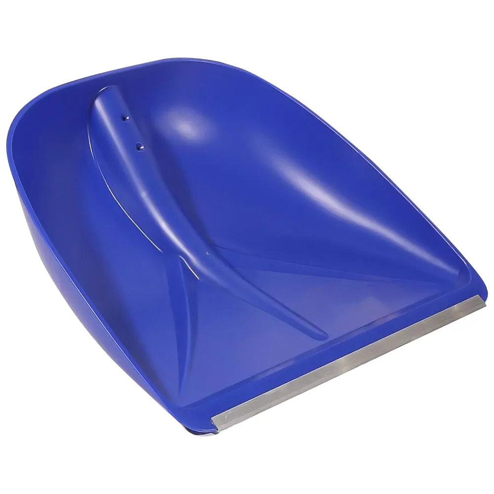 Pala plastica blu lama alluminio 395x420 mm mangime neve